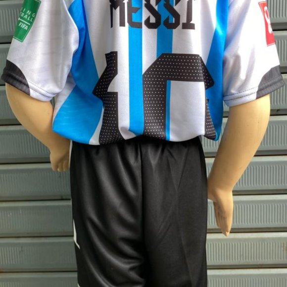 NEW MESSI #10 Team Argentina Uniform Jersey/Short Set Sizes Availables